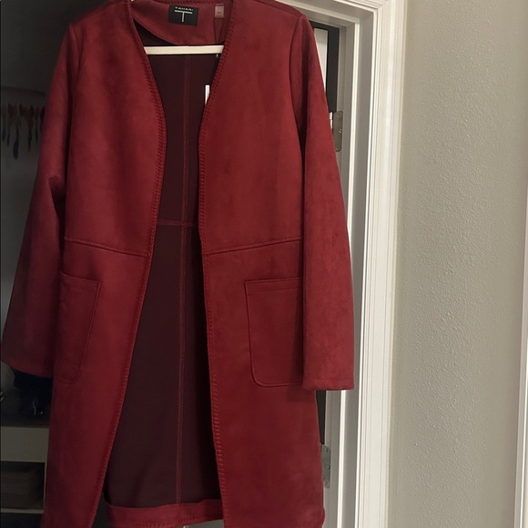 Tamaris Red Open Front Jacket - Picture 2 of 6